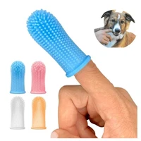 pet finger toothbrush teeth cleaning bad breath care nontoxic silicone dog super soft tooth brush tool dog cat cleaning supplies