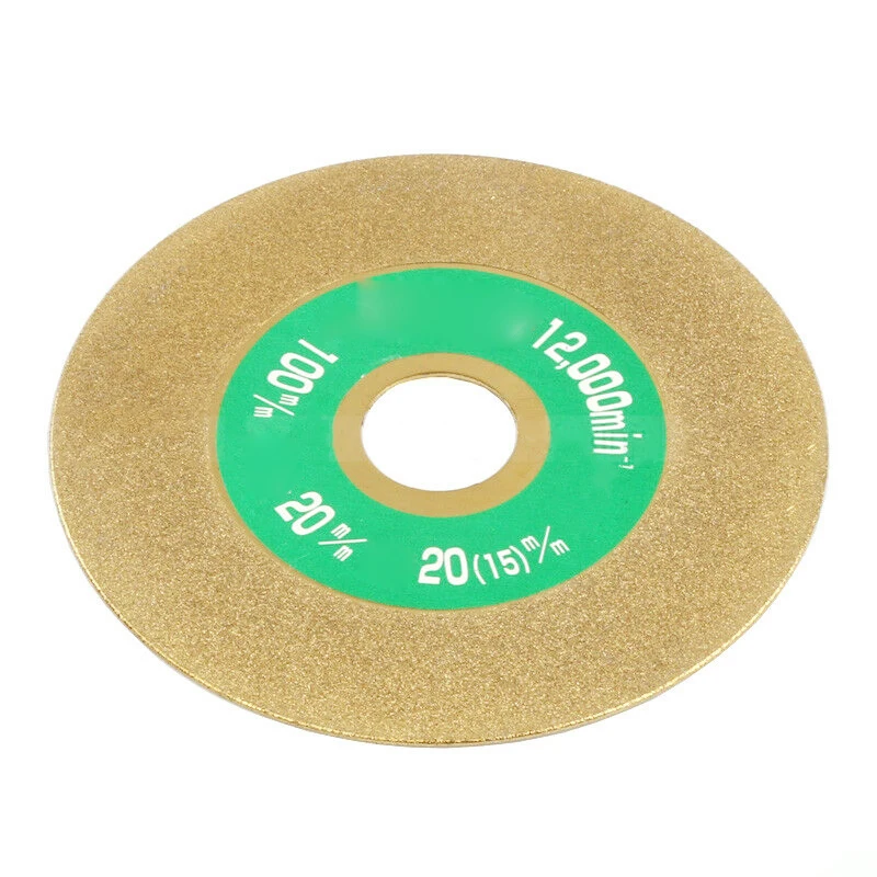 

100mm Diamond Coated Flat Lap Wheel Lapidary Polishing Grinding Disc Gold For Carbide Stone Angle Grinder