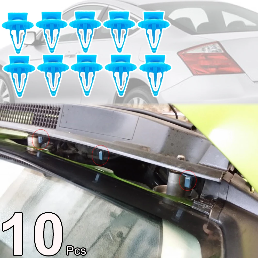 

10 шт. для Honda Accord 2007-2017 Civic FB1 CR-Z ZF1 подходит для GE6 Jazz Insight ZE2 автомобильный синий лобовое стекло капот верхние зажимы фиксатор заклепка