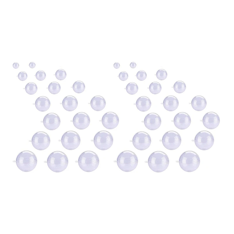 

80X DIY ABS Plastic Bath Bomb Model,For Crafting Your Own Fizzles,Clear Ball Ornaments