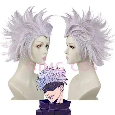 Косплей парик из аниме джутсу касин Сатору годжо костюмы на Хэллоуин для женщин