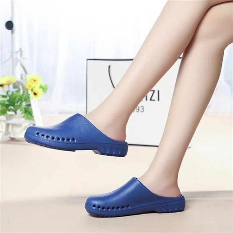 Medical Slippers for Men Women Doctors Special Slippers Laboratory Soft Sole Nursing Shoes Silent Breathable Surgical EVA Clogs