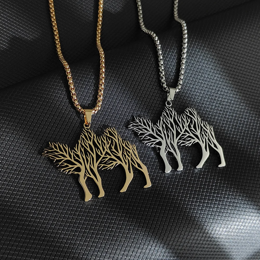 

Small Desert Camel Pendant Chain Chains Camel necklace for Women Girls Jewelry Birthday Wedding Best