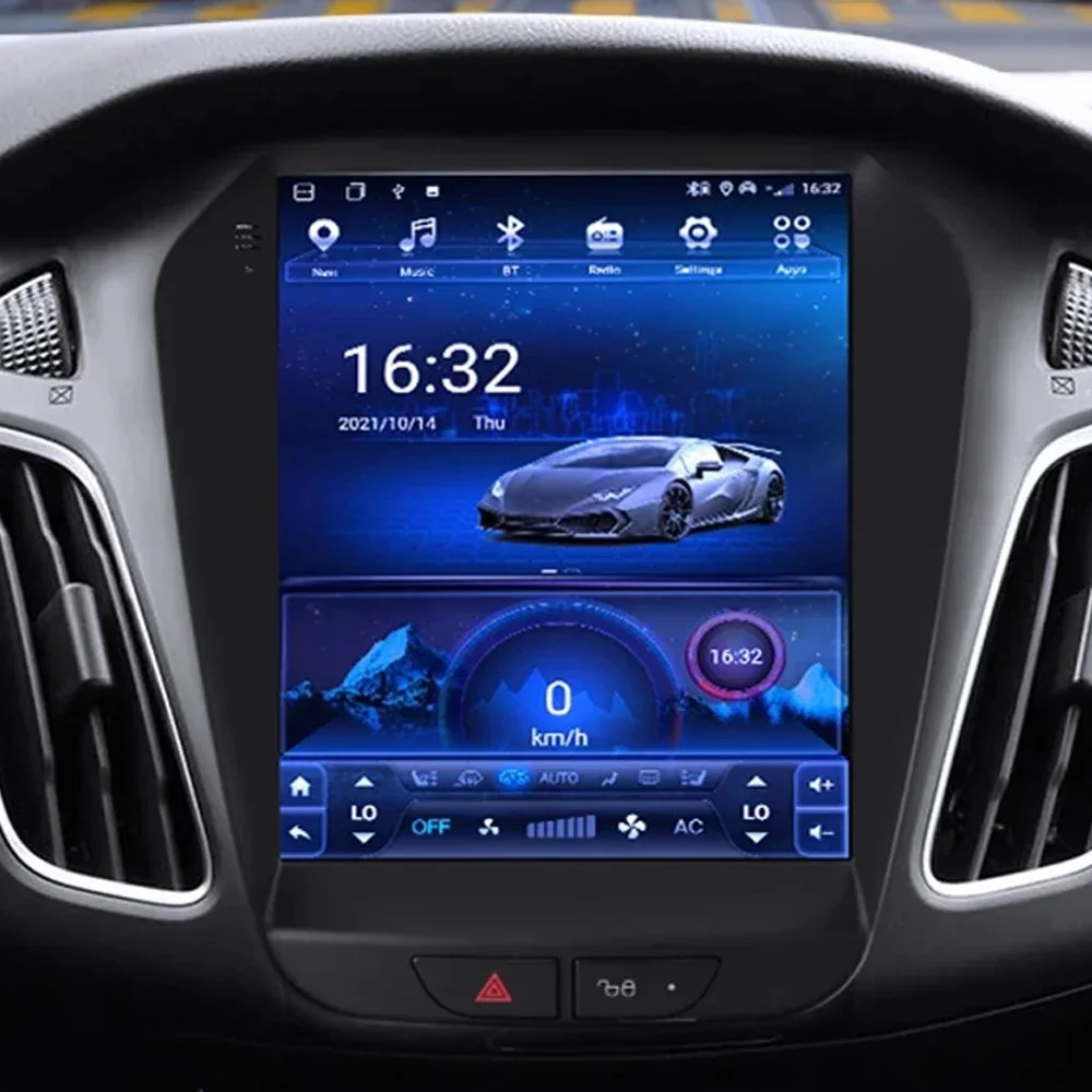 Для Ford Focus 3 Mk3 2011 2012-2019 Tesla Style Android 13 Автомобильный мультимедийный радиоплеер