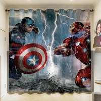 disney avengers superhero 3d blackout curtains bedroom living room shading curtain home decor for child kids boys gifts