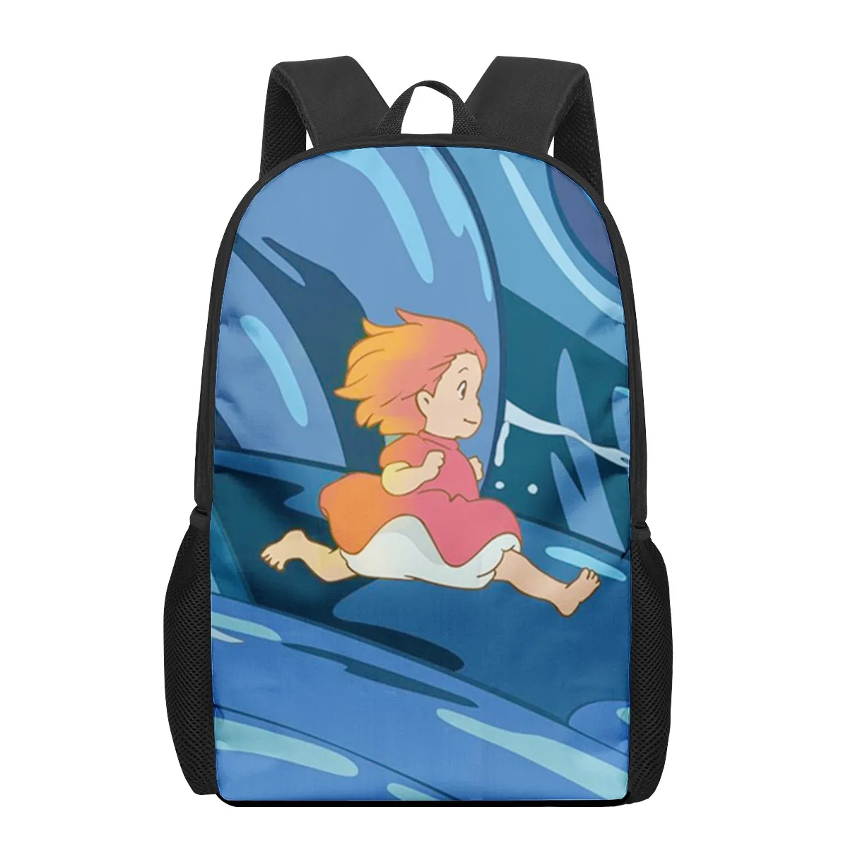 Ponyo on the Cliff anime 3D Print School Bags for Teenage Girls Boys Casual Children Bookbags Kids Backpacks Student Book Bag