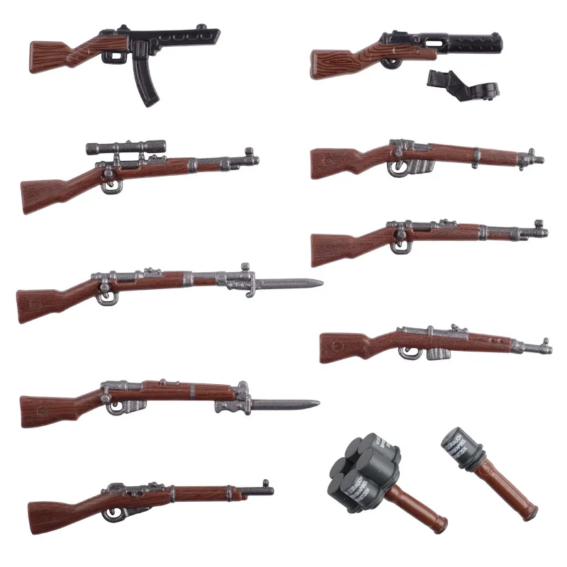 

MOC Creative World War II Military WW2 Weapons Guns Assembling Building Blocks Bricks Enlighten DIY Toys For Children gifts