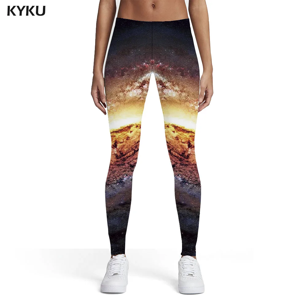 

KYKU Galaxy Leggings Women Space Sexy Universe Printed pants Nebula Spandex Womens Leggings Pants Fitness Jeggins Summer Ladies