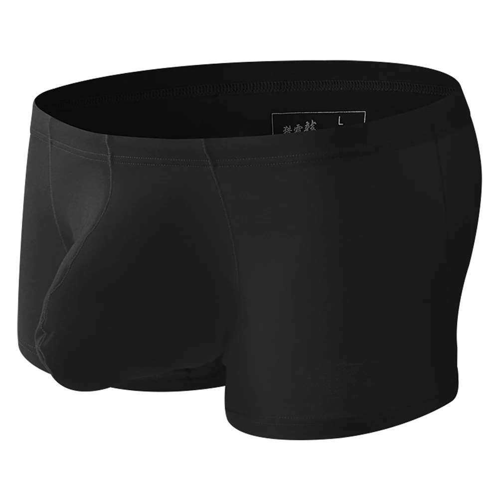 Мужские брифы из ледяного шелка нижнее белье с большим мешочком гладкие шорты