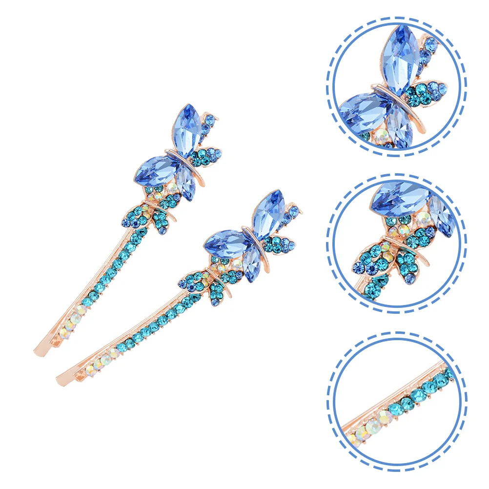 

Diamond Butterfly Hair Pins Clip Bride Headpieces Wedding Butterflies Accessories