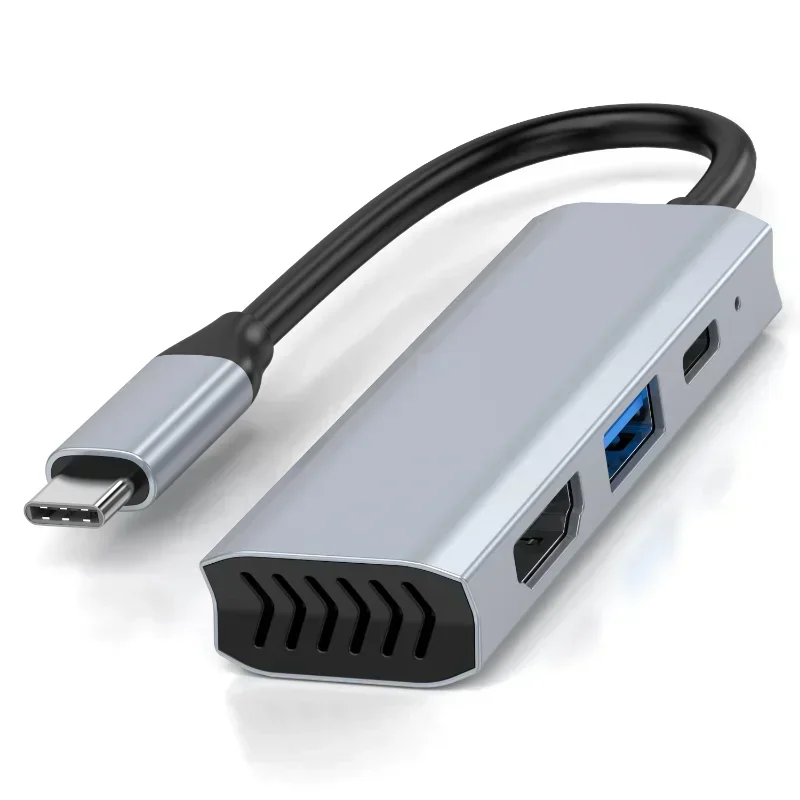 USB-концентратор 4K HD-адаптер TYPE-C к HD 3-в-1 USB-C HD-концентратор для ноутбука MaBook Pro Ar M2 M1