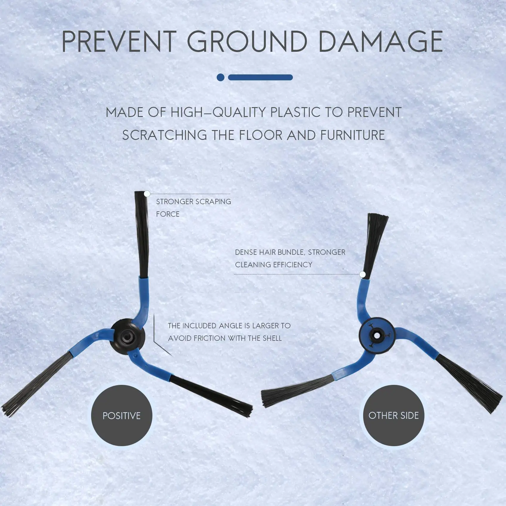 3 пары боковых Кистей Для Samsung Navibot Robot VC-RM96W VC-RM72VR SR8855 SR8751 SR8845 SR8895 SR8950