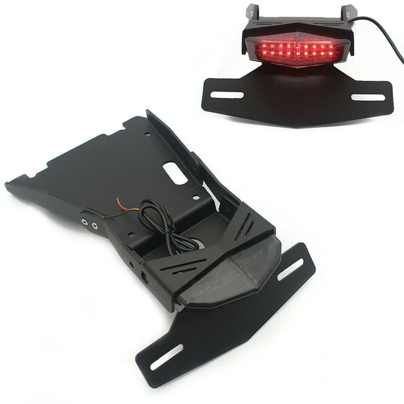 

Motorcycle Black Tail Mount License Plate Bracket Brake Rear Lamp Taillight for-BMW R NINE T 2014-2018 R9T