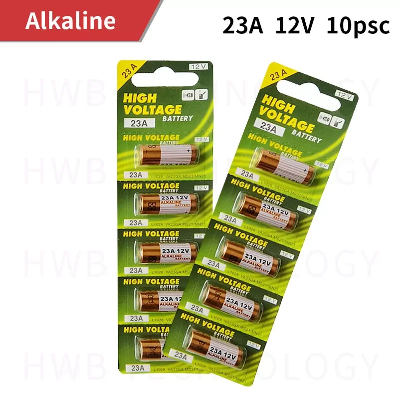 

10pcs/Lot 12V 23A Ultra Alkaline Battery High Voltage Battery A23 V23GA MN21 For Calculators /Keyfob Remotes /Alarms