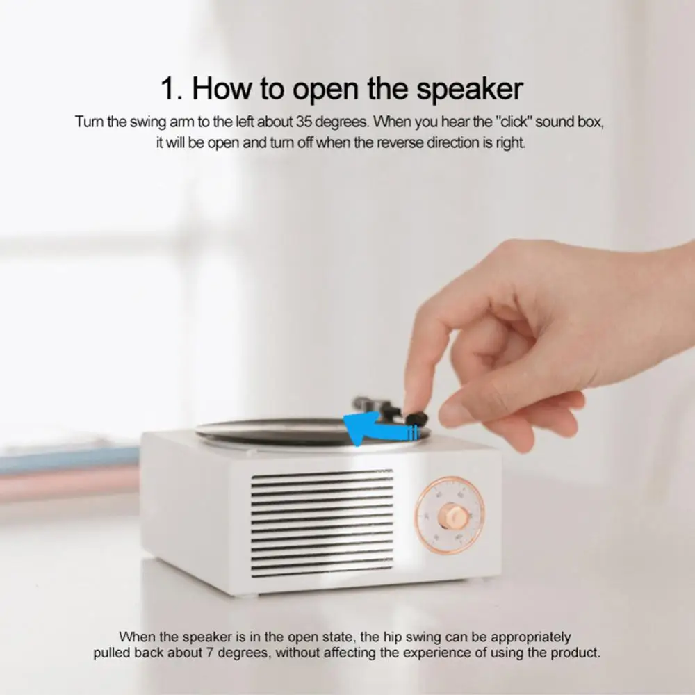 2021 горячая Распродажа мини ретро виниловая запись беспроводной Bluetooth динамик