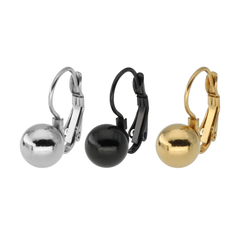 

Gifts Titanium Steel Stainless Steel Earrings Ball Pearl Steel Ear Ring Anti Allergy Human Body Piercing Jewelry