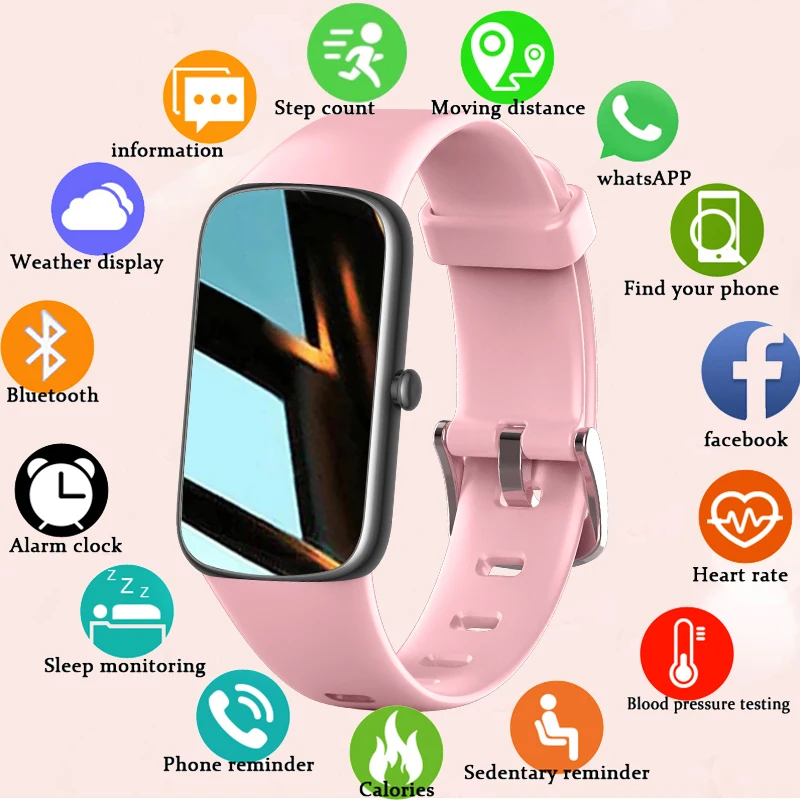 

Новинка 2022, Женский Смарт-браслет с фитнес-трекером, водонепроницаемые Смарт-часы с пульсометром и оксиметром для Huawei, Xiaomi
