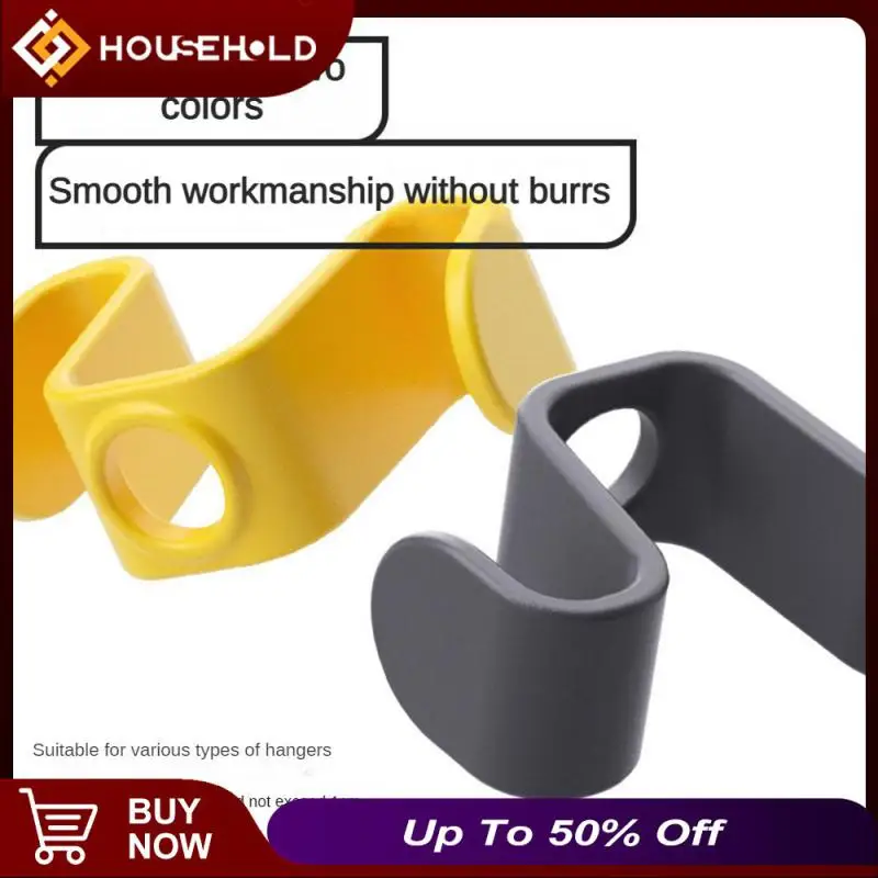 

10pcs More Solid Stackable Hanger Hook Abs Double-sided Hanger No Trace Adsorption Hanger Connection Hook Hooks Double Hook