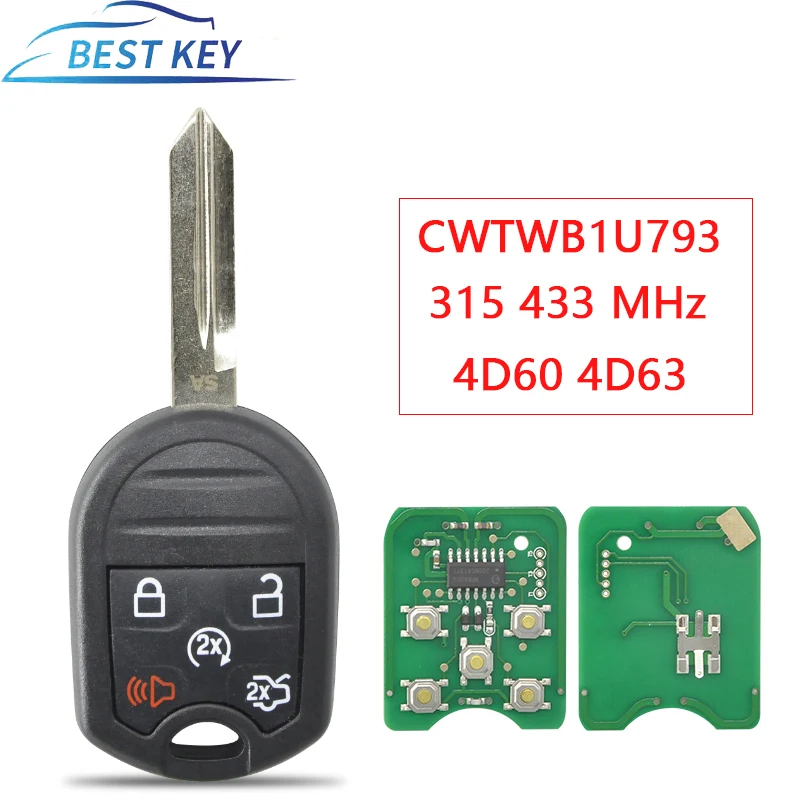 

Лучший ключ дистанционного управления для автомобиля Ford Explorer Flex Taurus FCCID OUCD6000022 315/434 МГц 4D63 чип Автоматическая Умная Замена пустого ключа