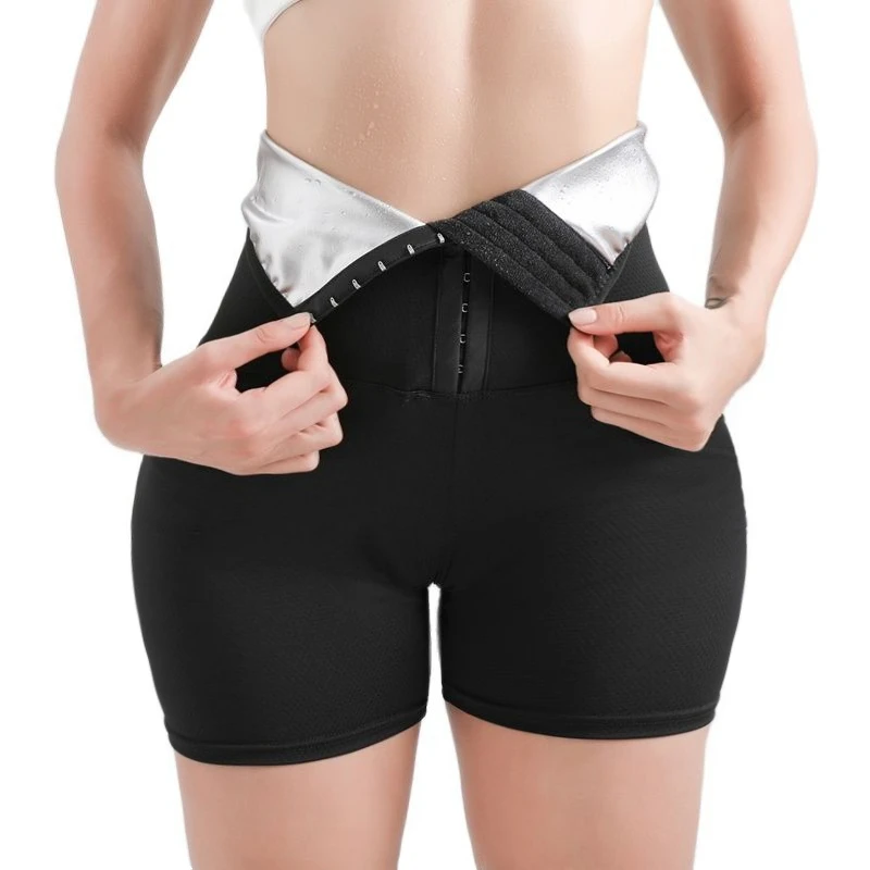 

Утягивающий облегающий костюм для коррекции талии, сауны, пота, сауны, высокие брюки, Капри для тела, Женские Термо-Корректирующие шорты для сауны