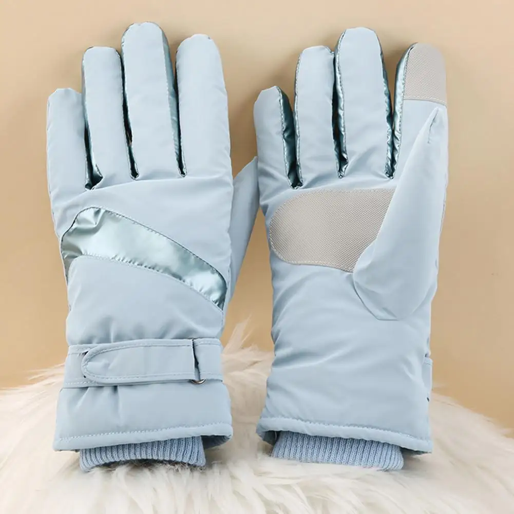 

Trendy Cycling Gloves Comfortable Women Gloves Patchwork Color Winter Women Outdoor Cycling Windproof Warm Gloves Coldproof