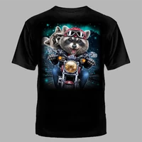 mens summer trend black raccoon round neck t shirt ebay 3d printing short sleeve outdoor fashion casual top