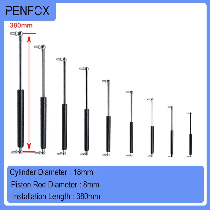 1 шт. 380 мм универсальные стойки автомобильный газовый пружинный амортизатор