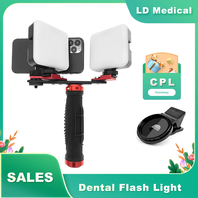 

Dentistry Photography Equipment MK016 with CPL Dental Flash Light Oral Filling Light for Dentist Lighting Brightness adjustment