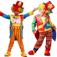 holiday carnival variety children funny clown costumes christmas boy girl joker costume cospaly party dress up clown suits