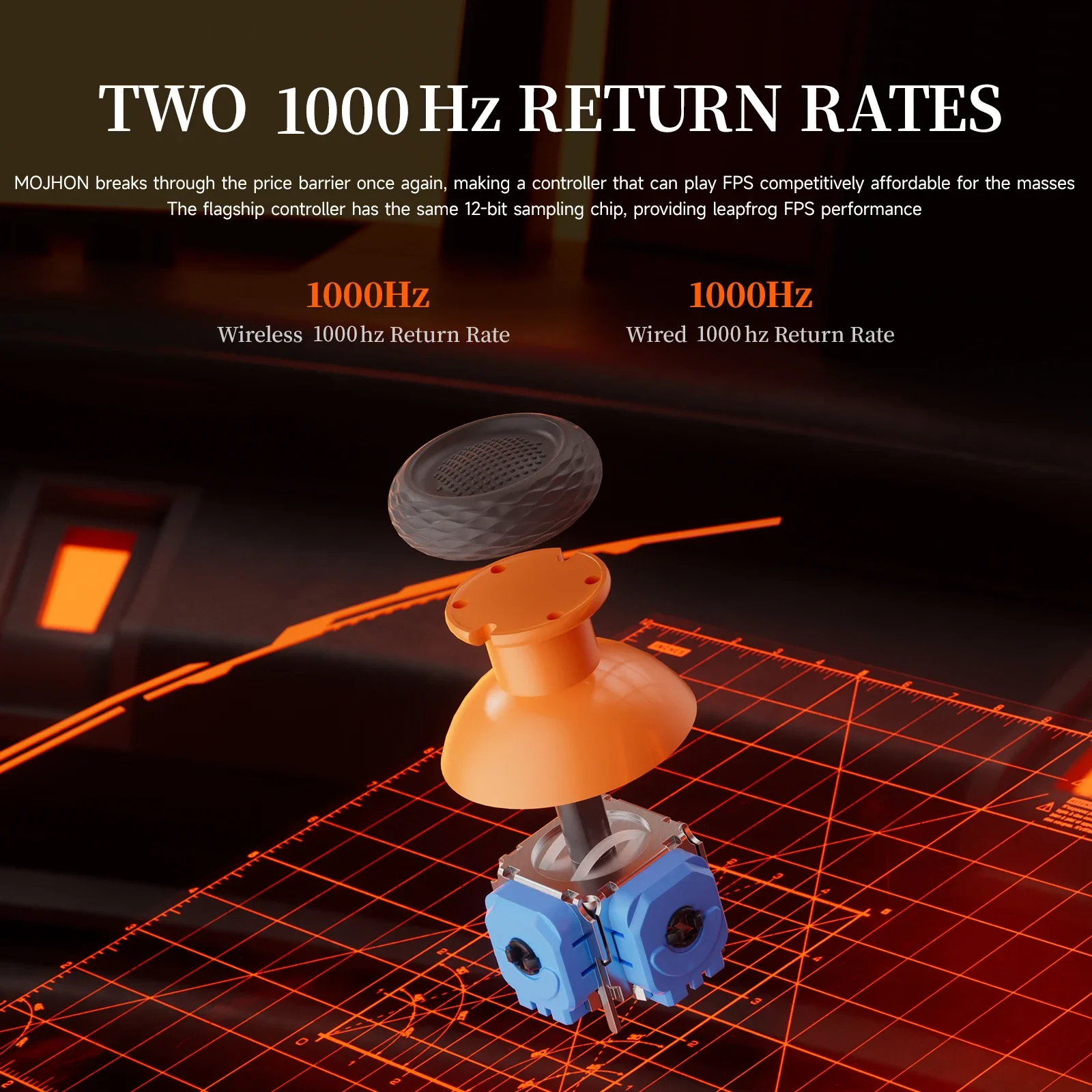 Фото Беспроводной игровой контроллер BIGBIGWON New Aether C6 с частотой 1000 Гц, двойными датчиками Холла и интеллектуальным экраном управления для ПК-геймеров №4