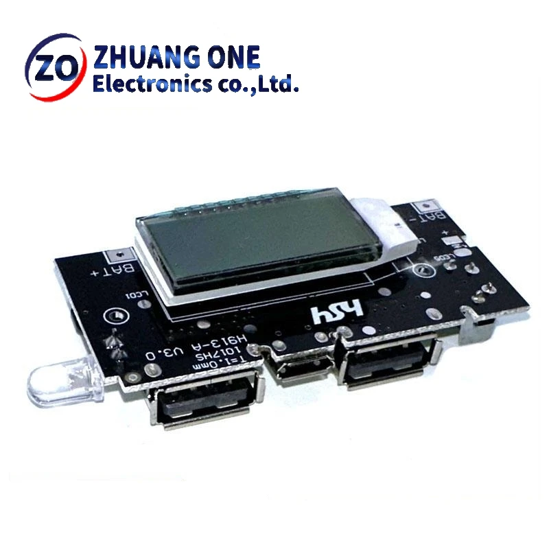 Модуль питания печатной платы с двойным USB 18650 для зарядки аккумуляторов 5 В 1 А а