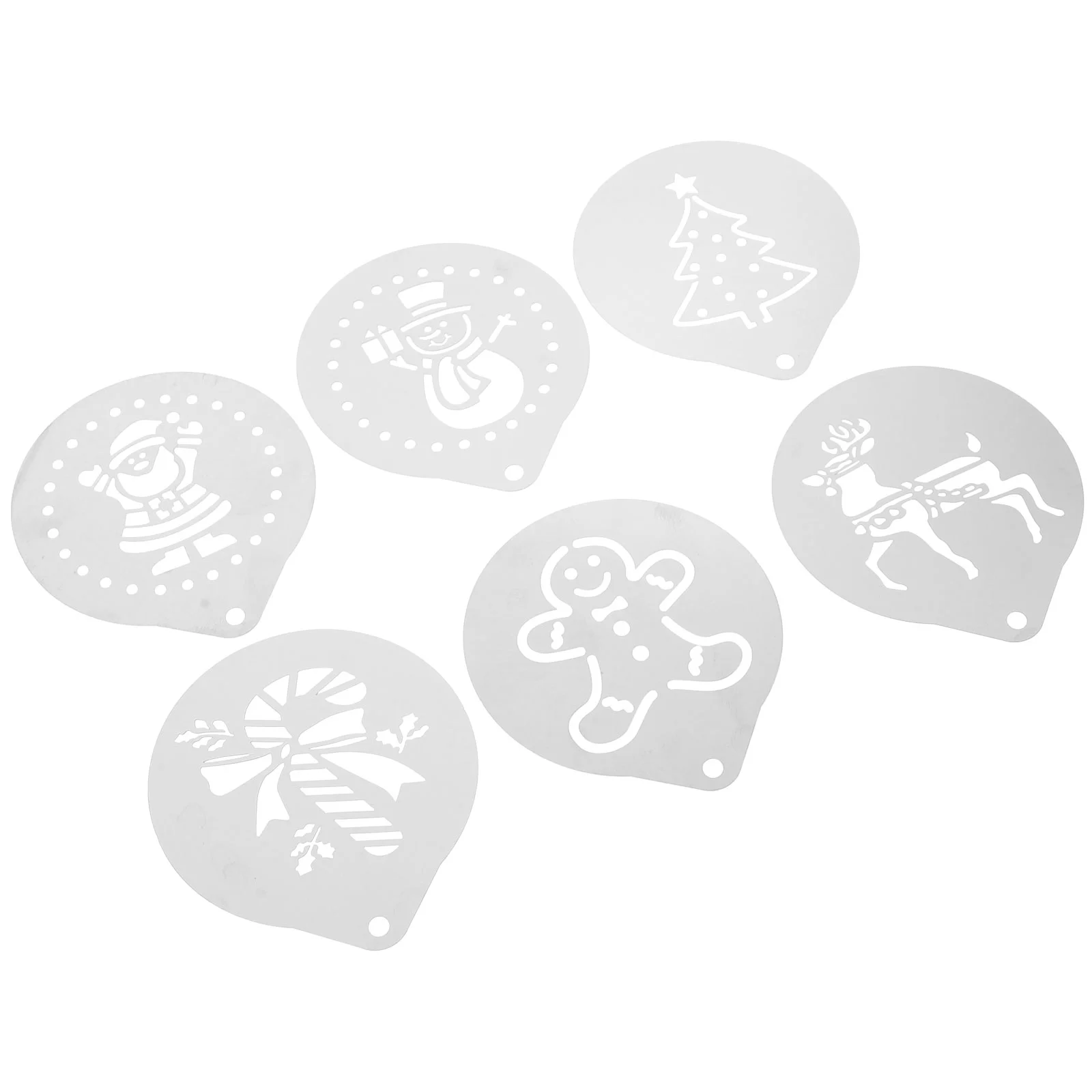 

Stencils Coffeechristmas Template Templates Latte Decoration Cappuccino Cake Decorating Stencil Molds Cookie Dessert Steel
