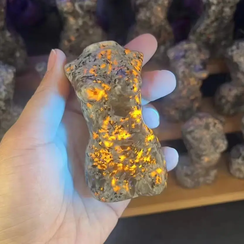 Кристаллы резные ручные поделки Yooperlite женское тело для украшения дома