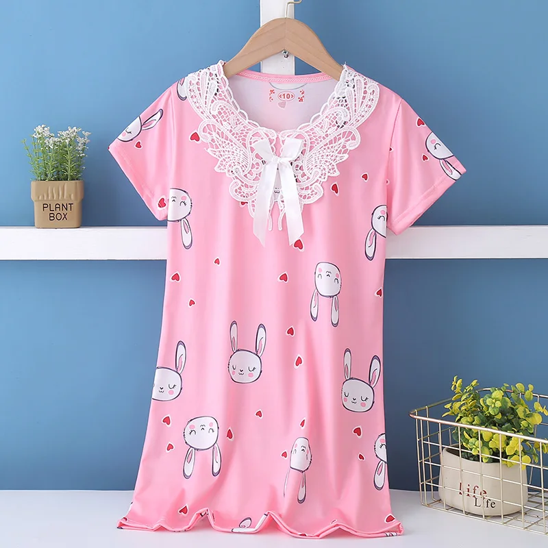 Новинка модная ночная рубашка для девочек домашняя одежда лето 2022 Детская Пижама