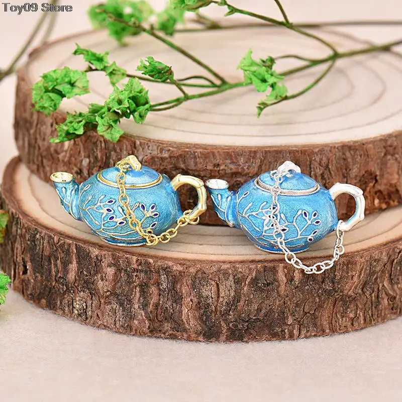

1 шт. Миниатюрные аксессуары для кукольного домика, имитация чайника в стиле ретро, модель с открытой крышкой, игрушки для кукольного домика, Кухонное украшение