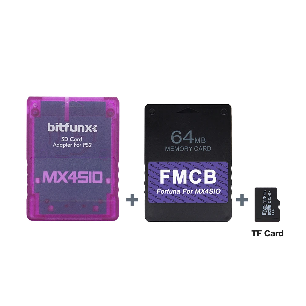 Адаптер для SD-карты MX4SIO SIO2SD PS2 Slim игровые консоли + Fortuna 64MB FMCB OPL1.2.0 комбинированная