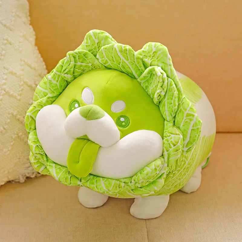 5cm/26cm Cute Japanese Vegetable Dog Plush Toys Creative Chinese Cabbage