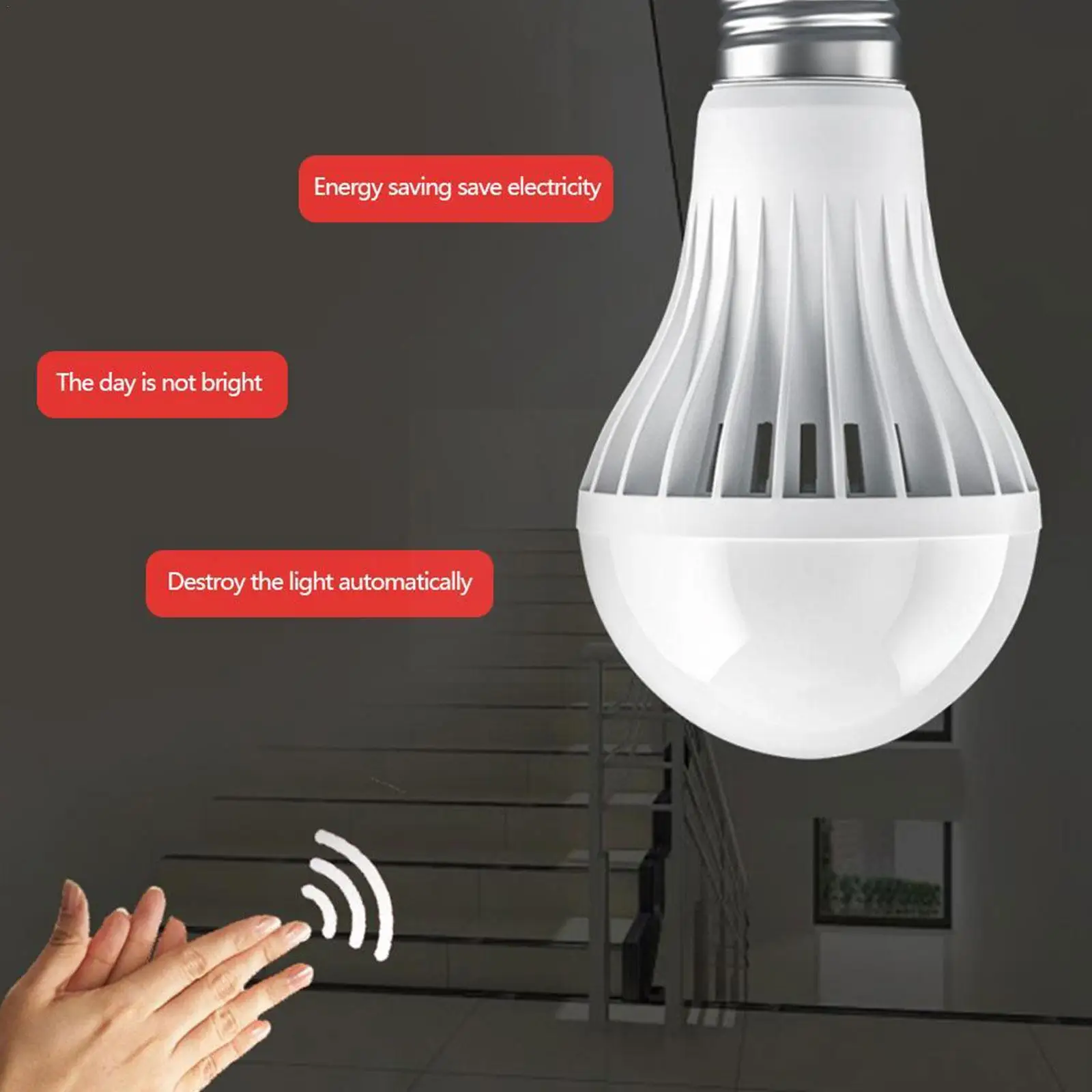 

E27 LED Sound Sensor Lamp Smart Light Bulb 3W 7W 12W Radiation Bulb Detector Infrared With 200V-240V Sensor AC Led Motion M A4H7