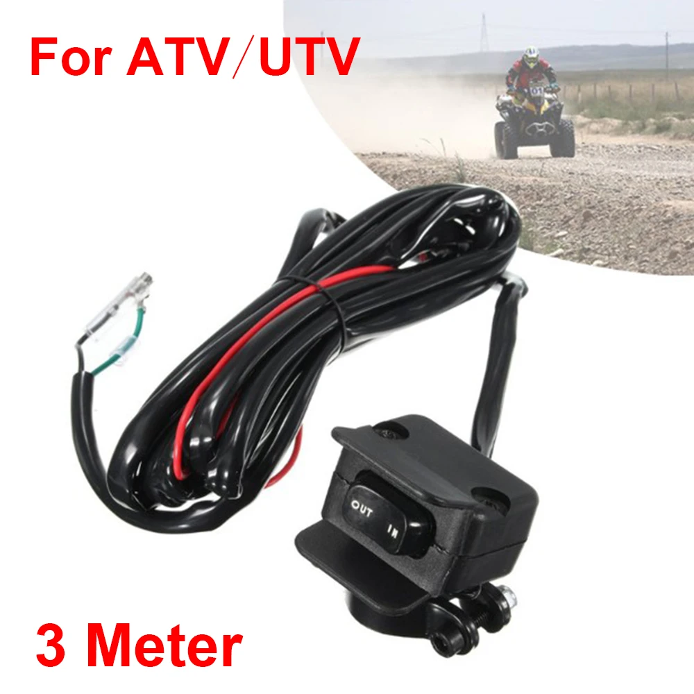 

3 Meter Winch Rocker Switch For ATV/UTV Handlebar Control Line Warn Car Accessories Handlebar Control Wire Warning