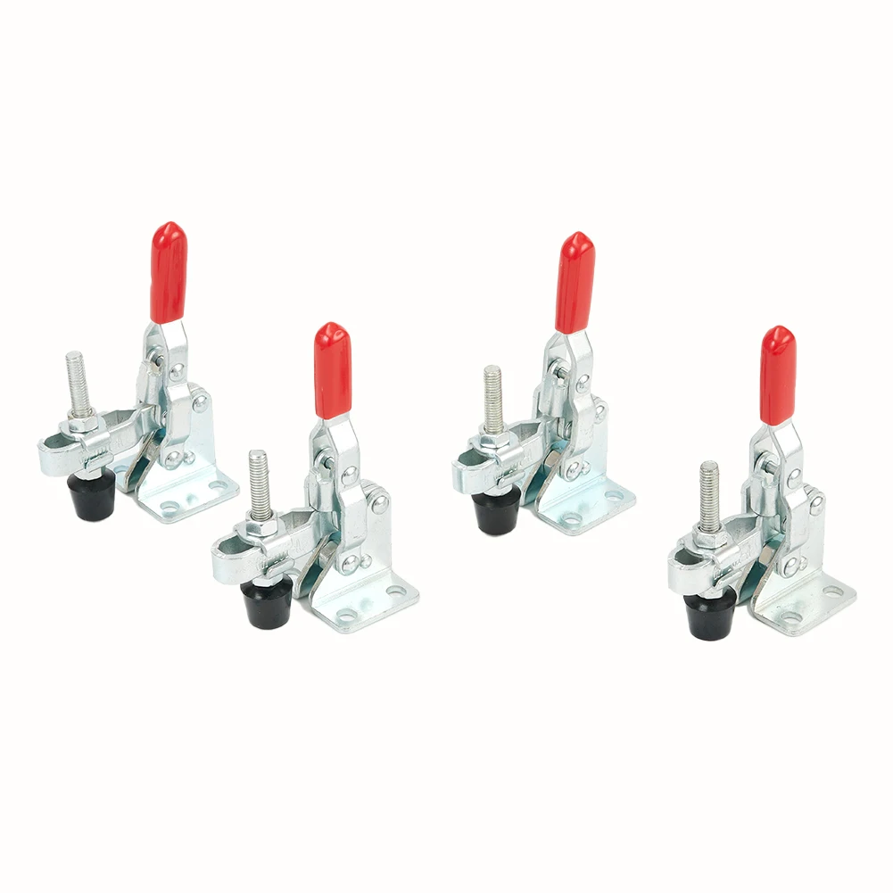 

4Pcs Toggle Clamp GH-101A Anti-slip Vertical Toggle Clamps Hand Tool Holding Capacity 110 Lbs 82mm Length Handle Tools