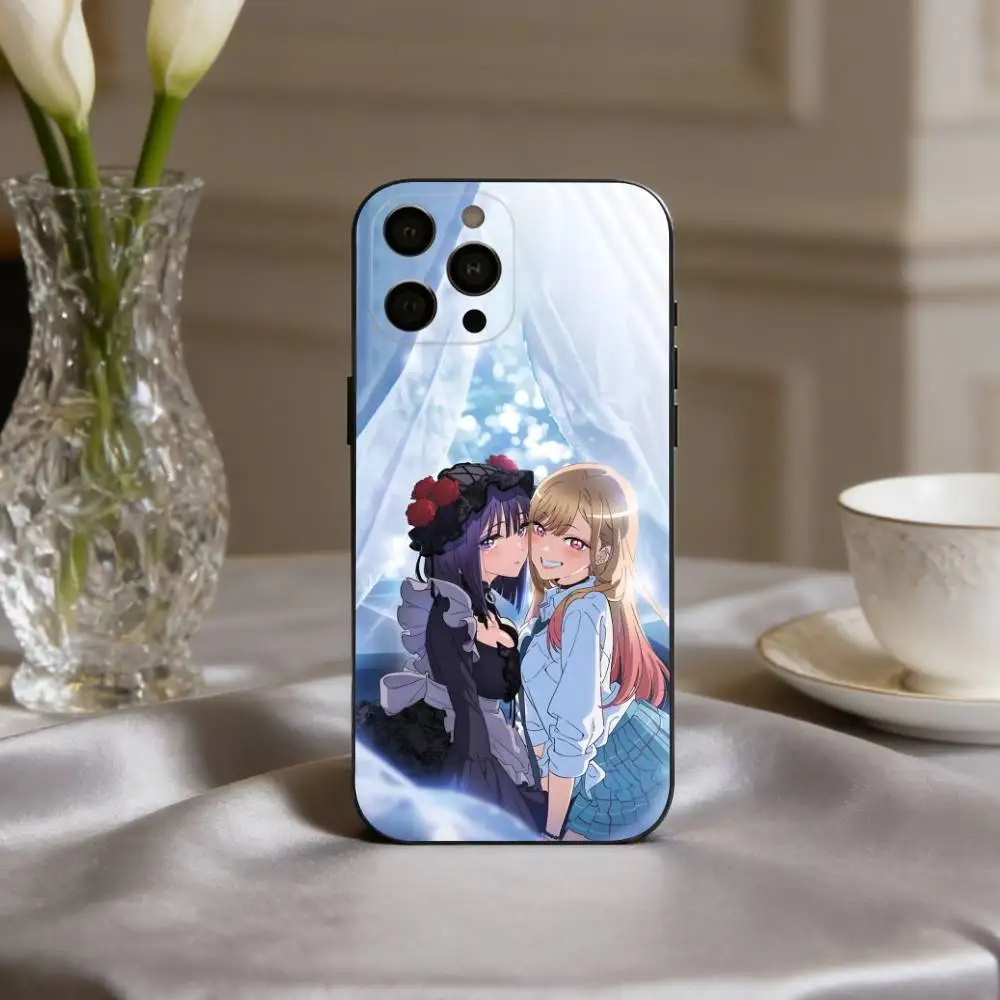 Фото Чехол для телефона S-Shizuku K-Kuroe M-Marin Kitagawa для iPhone 17 Pro, 16, 15, 14, 13, 12, 11, X, XR Plus и других моделей, мягкий черный чехол №5