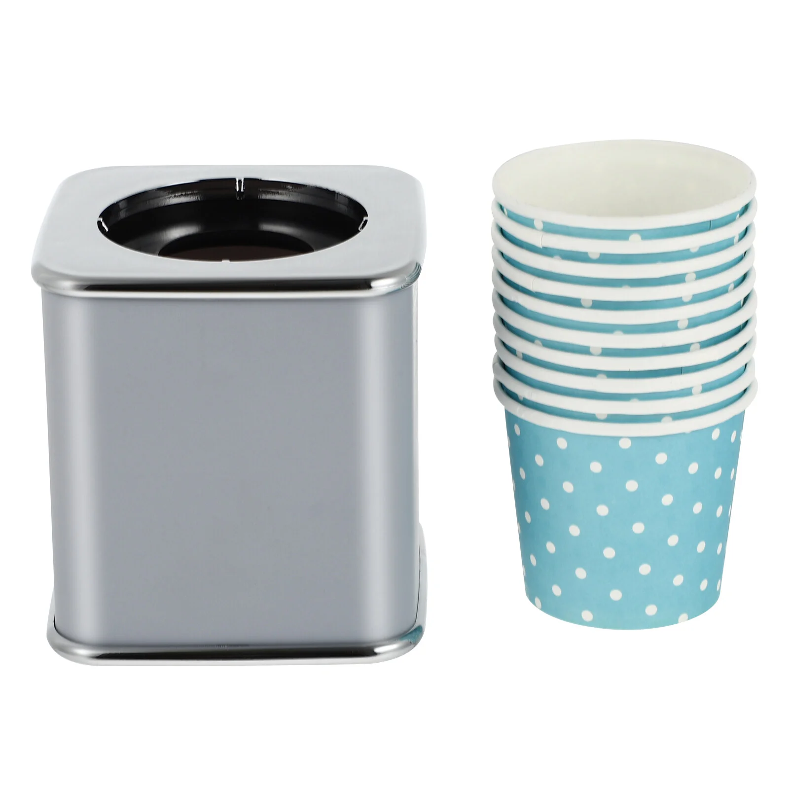 

Coffee Cup Dispenser Holder Water Cup Rack Type Beverage Cup Organizer with 20pcs Cup for Home Office ( Random Pattern )