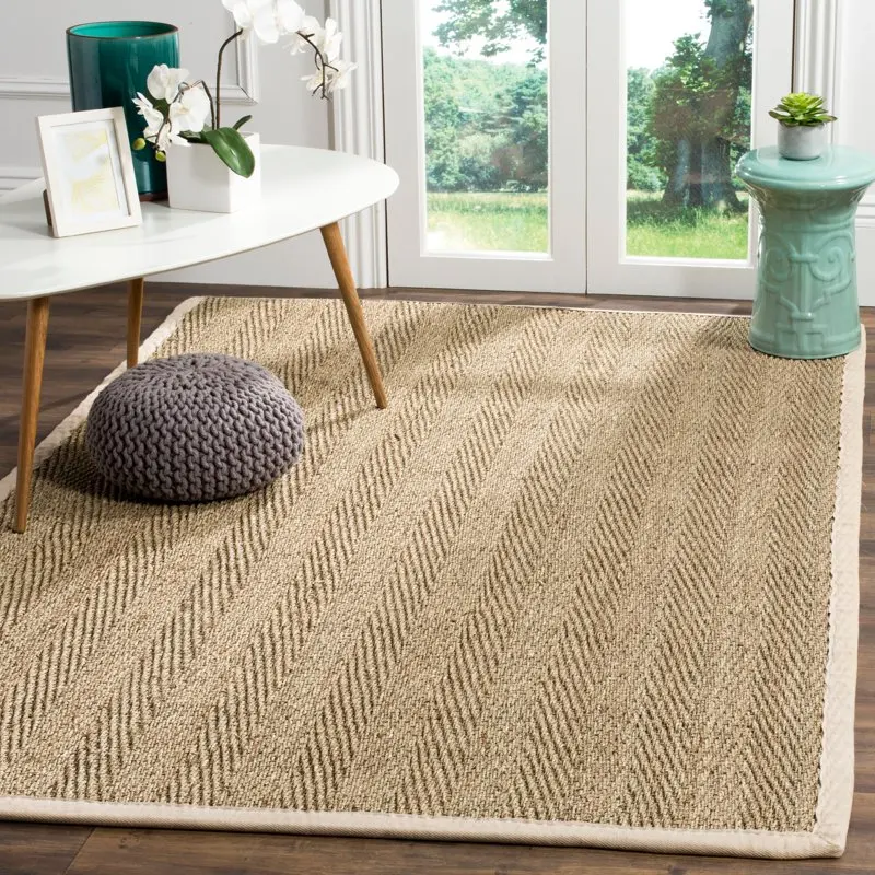 

Natural Fiber Maisy Border Seagrass Area Rug, Natural/Ivory, 2' x 3'