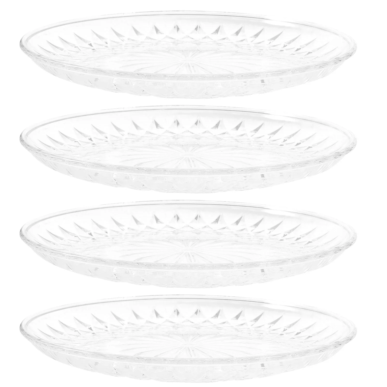 

4Pcs Acrylic Fruit Serving Plate Multi-use Fruit Plate Tabletop Fruit Holder Cupcake Serving Plate
