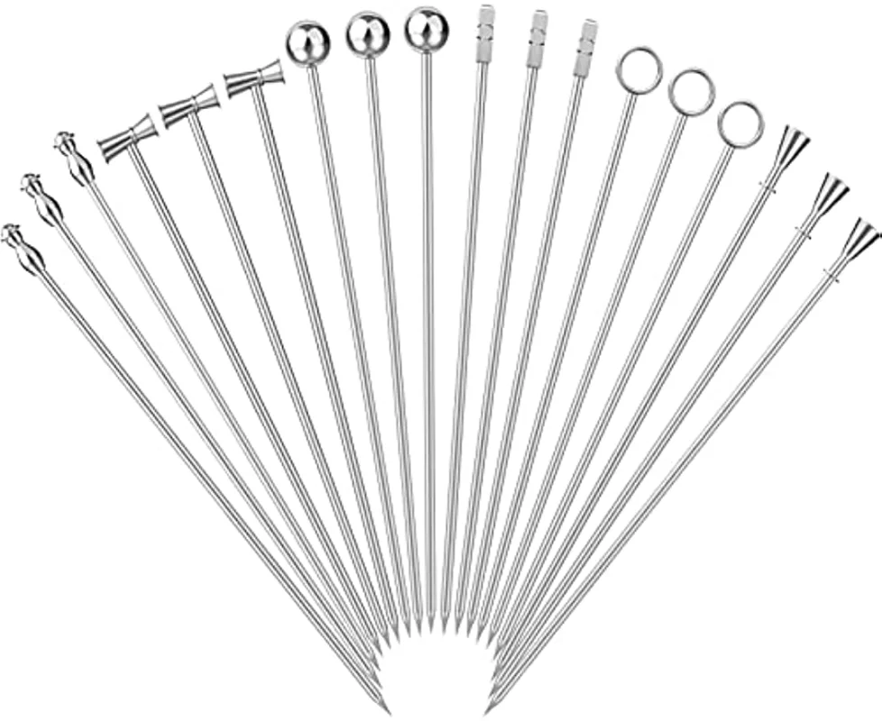 

Коктейльные палочки из нержавеющей стали KKYFMM, 18 шт.