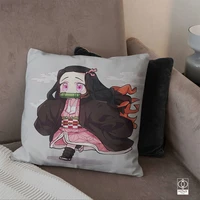 sofa cushion covers cartoon japanese anime demon slayer cushion chair home decor pillow case pillowcase polyester christmas