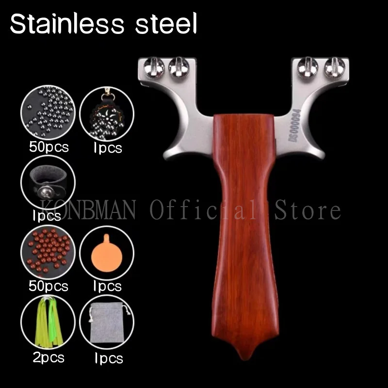 

Titanium TC21 High Precision High Power Outdoor Hunting Slingshot Stainless Steel Slingshot Shooting Game