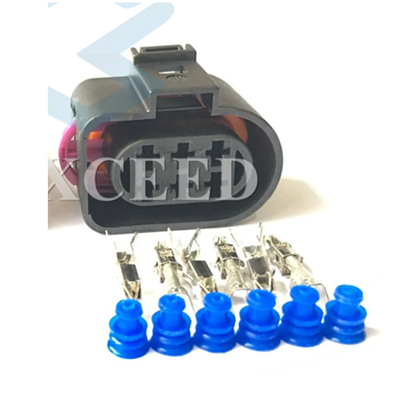 

6-контактный 1J 0973733 1J0 973 733 3,5 автоматический разъем датчика кислорода LSU 4,2 разъем дроссельной заслонки в сборе переменного тока для VW AUDI PASSAT Bora