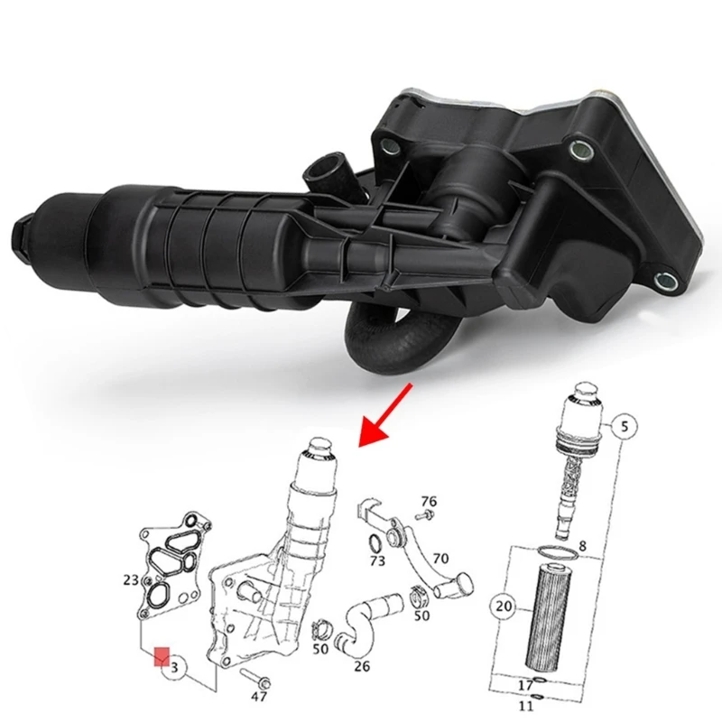 Детали двигателя автомобиля масляный радиатор в сборе 2711801410 сменные аксессуары