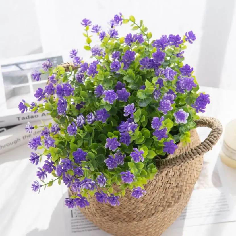 

Искусственные эвкалипты 8 шт., оптом, Рождественские декоративные вазы для дома, сада вечерние вечеринки, свадьбы, бонсай, Искусственные пла...